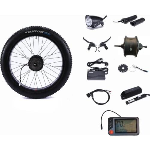 Rear Drive 48V 500W motor wheel controller Fat snow Bike 48V 13AH lithium battery Electric Bicycle Conversion Kit 26" 4.0