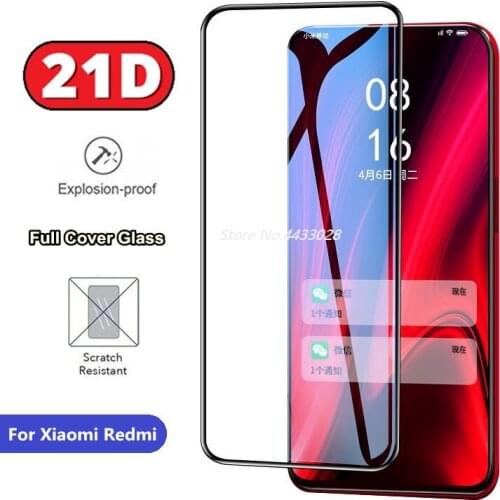 21D Tempered Glass for Xiaomi Redmi Note 7 6 5 Pro Redmi K20 Pro Global 7 7A 6 6A 5 Plus 4X 9H Full Screen Cover Protector Glass