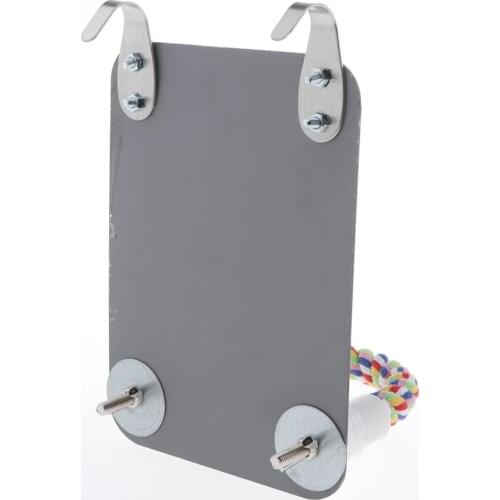 Bird Mirror with Perch Cage Swing Toy Parakeet Cockatiel Lovebirds Finch