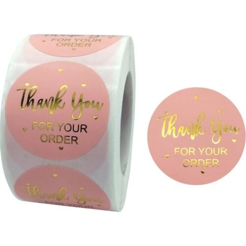 1.5inch 3.8cm Hot Label Sticker Decor DIY Packaging Stickers Show Thank You Handmade Design
