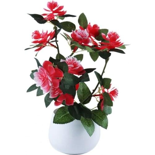 1Set Artificial Potted Plant Portable Fadeless Plastic Simulation Flower Pot Home Decor Simulation Flower for Wedding Decoration