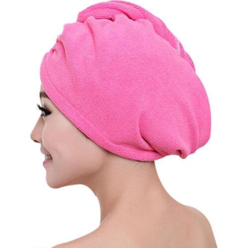 New 1pc Microfibre After Shower Hair Drying Wrap Womens Girls Ladys Towel Quick Dry Hair Hat Cap Turban Head Wrap Bathing Tools