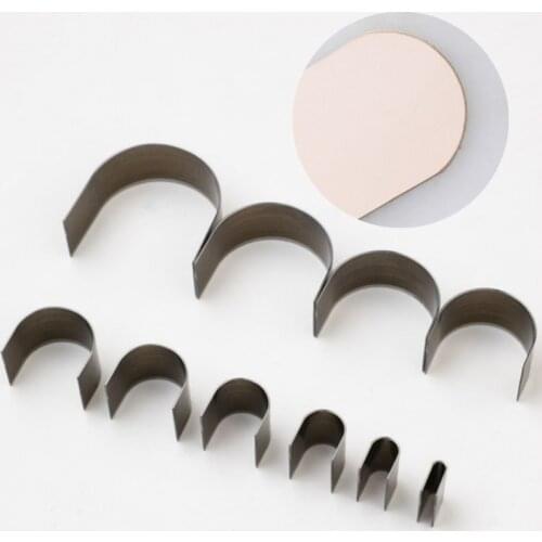 10pcs/set Half-round Leather Cutter Dies Semicircle Punch Belt Tail Punch Leather Cutting Mold Japan Knife Diameter 5-55mm