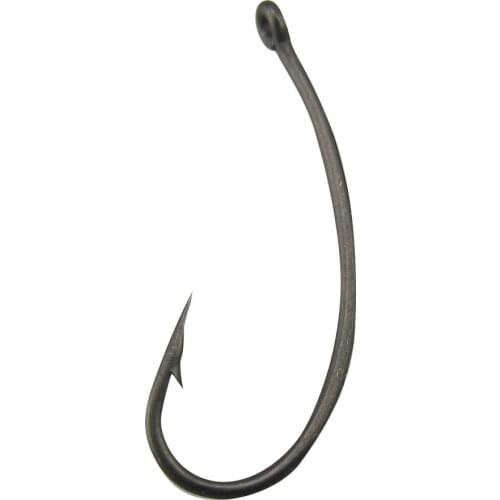 100 x Matt Black Coated Carp Hooks, Turndown Style, Barbed, Various Sizes for Carp Fishings
