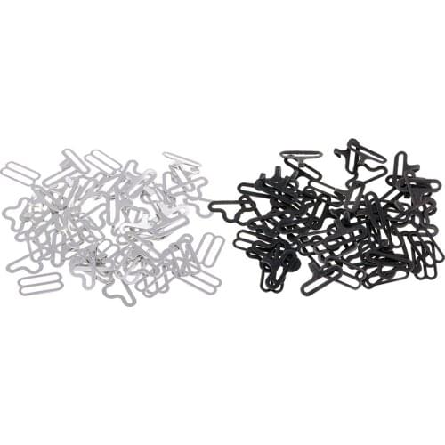 20 Sets Bow Tie Hardware Clip Metal Hook Sewing Fasteners for Necktie Strap
