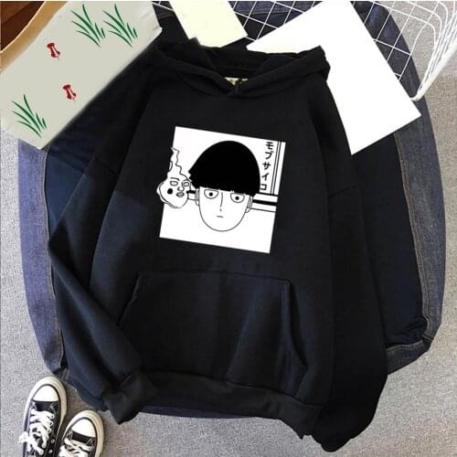 2021 Mob Psycho 100 Funny Hoodie Men Streetwear Harajuku Anime Sweatshirt Homme