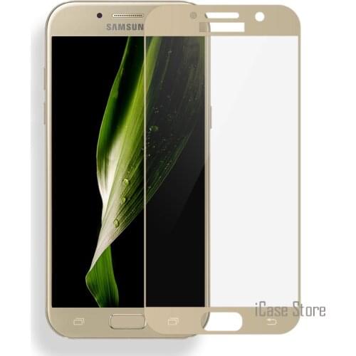 3D Full Cover Tempered Glass For Samsung Galaxy A3 A5 A7 (2017 TYPE )A320 A520 A720 Screen Protector Curved Edge Protective Film