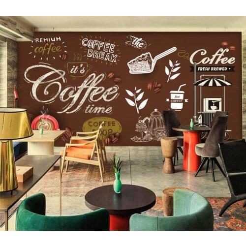 3d Retro Vintage European Restaurant Cafe Theme Restaurant Decorative Painting Background Wallpaper Mural Wallcloth