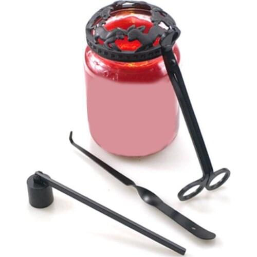 4pcs/set Candle Snuffer Trimmer Hook Stainless Steel Luxury candle scissors Wicks Holder Dipper Home Deco