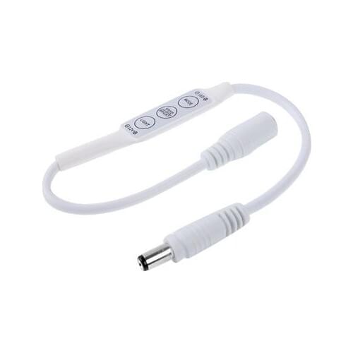 Mini 3 key led dimmer single color led controller with DC connector free shipping