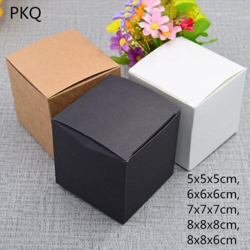 5x5x5/8x8x8cm 5 sizes Kraft paper white gift cardboard box white gift paper packaging box cardboard jewelry gift paper box