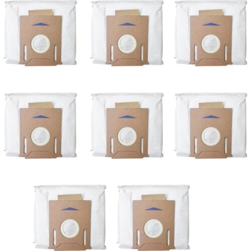 8Pcs for ECOVACS DEEBOT OZMO T8 Robot Vacuum Cleaner High Capacity Leakproof Dust Bag Replacement Accessories Parts Kit