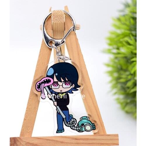 Anime HUNTER X HUNTER Keychain Figure Doll Nobunaga Hazama Shizuku Machi Chrollo Lucilfer Acrylic Keyring Bag Pendant for Gift