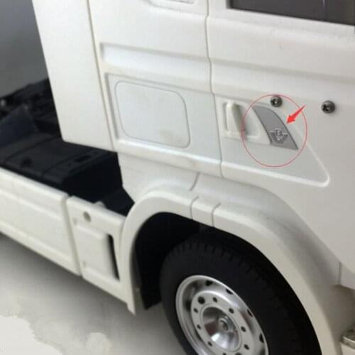Tamiya scania truck decorative accessories car door V8 logo for tamiya 1/14 rc scania tractor trailer remote control toys parts
