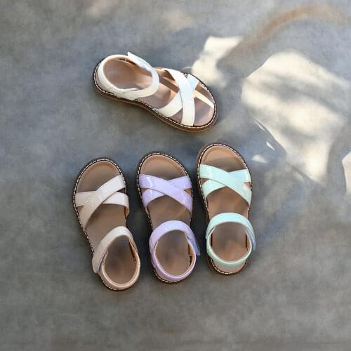 Childrens sandals Sheepskin jelly princess shoes 2021 summer baby casual beach shoes little girl soft bottom open toe sandals