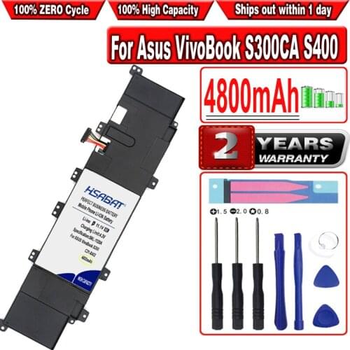 HSABAT 4800mAh C31-X402 Laptop Battery for ASUS VivoBook S300 S400 S300C S300CA S300E S400C S400CA S400E C31-X402
