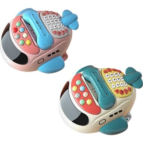 Phone Toy Airplane Shape Intelligence Development Eco-Friendly Cartoon Plane Music Phone Toy for Infants Toy