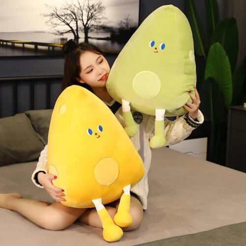 Simulation Lovely Cheese Cake Plush Toys Creative Food Pillow with Blanket for Girls Sofa Cushion Stuffed Cute Birthday Gifts
