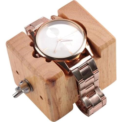 Watch maintenance tools wooden seat clamp table seat watch movement fixed seat 5.2mm 5.5mm