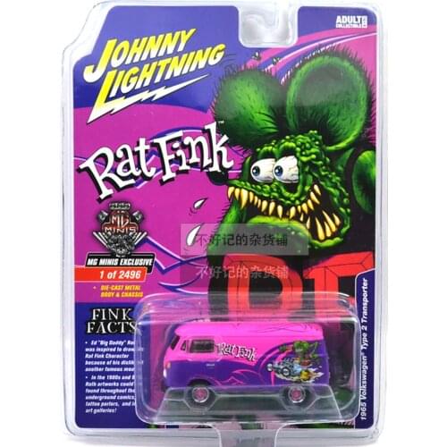 JOHNNY LIGHTNING 1:64 VW T1 RAT FINK RF gulf Limited collection of die-casting alloy car models