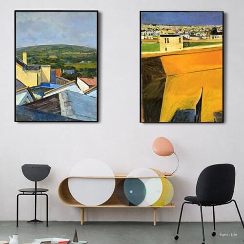 Colorful Architectural Landscapes Nordic Canvas Poster Painting Scandinavian Decorative Modular Picture Modern Living Room Decor
