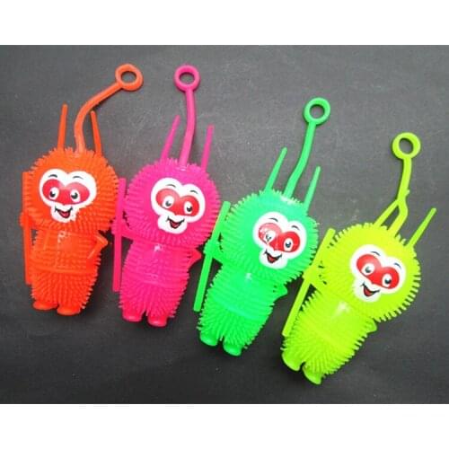 Luminescent toys flash ball with rope Monkey King Golden hoop stick will call hair ball luminescent animal vent ball