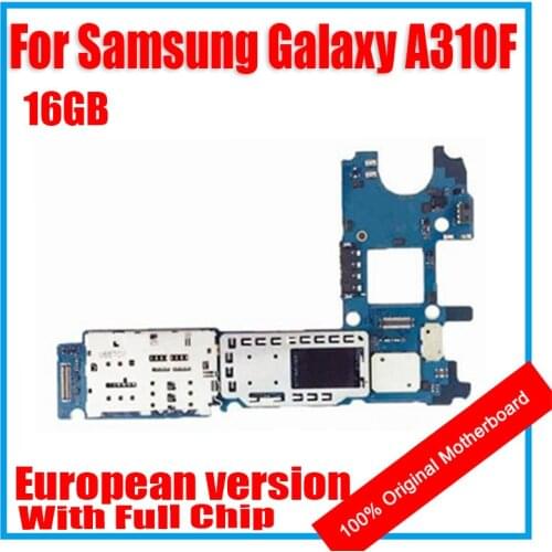 For Samsung Galaxy A3 A310F Motherboard Factory Orignal Replaced Mainboard Android Full Chips Good Working Logic Board