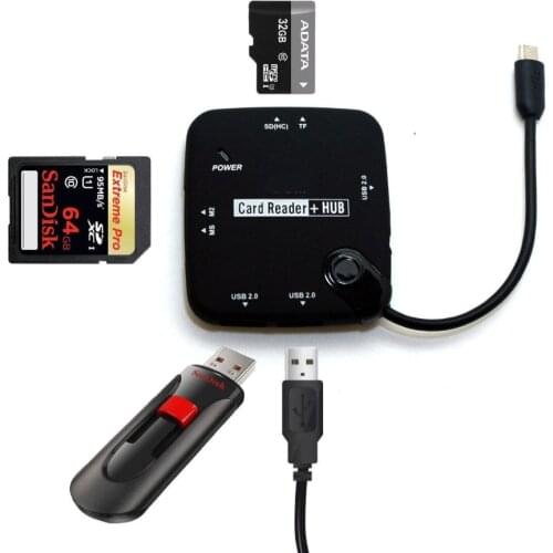 Micro USB OTG Host SD TF Card Reader HUB Adapter For Samsung S3 S4 Note 2 i9300
