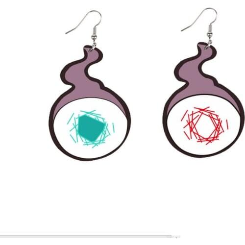 Trendy New Fashion Earthbind Teenager Hanako Jun Cartoon COS Teak Creative Acrylic Animation Earrings Women Accessories E21014