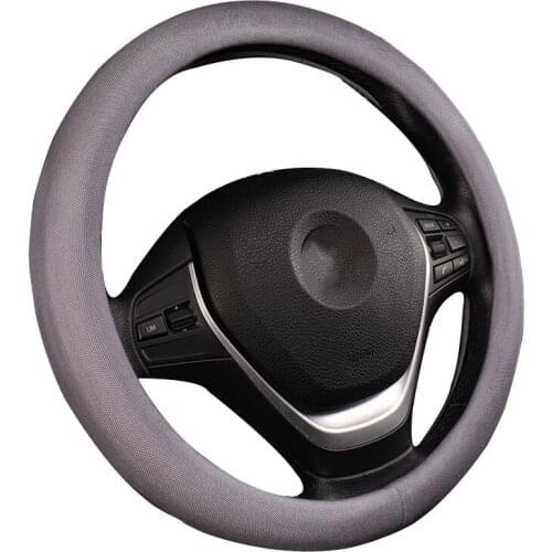 Fashion Ice Silk Car Steering Wheel Cover Wrap For 37-38CM/14.5" -15" M Size Braid On The Steering Wheel Case Funda Volante