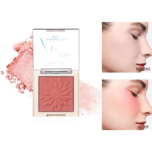 9g Monochrome Satin Blush Natural Blendable Makeup Supplies Silky Powder Finish Beauty Blush for Party Professional Face Makeup