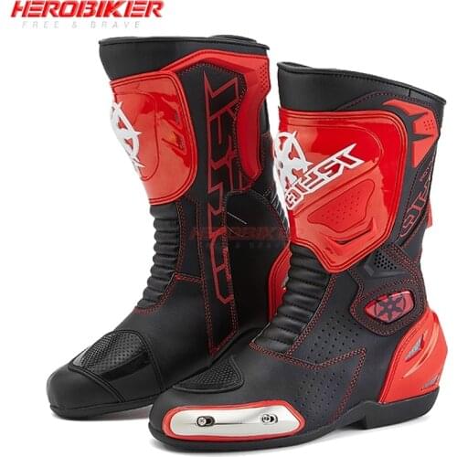 Motorcycle Boots Unisex Moto Four Season Racing Motocross Off-Road Breathable Motorbike Non-slip Shoes Profession Riding Gift