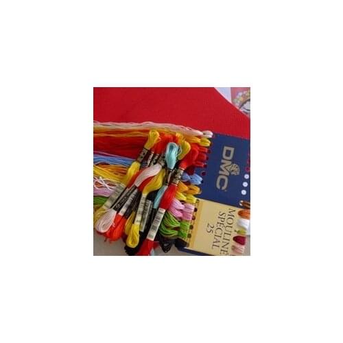 N top quality oneroom Original DMC Thread Embroidery Cross Stitch Floss Thread 8.7 Yard Long 6 Strands cross stitch skeins