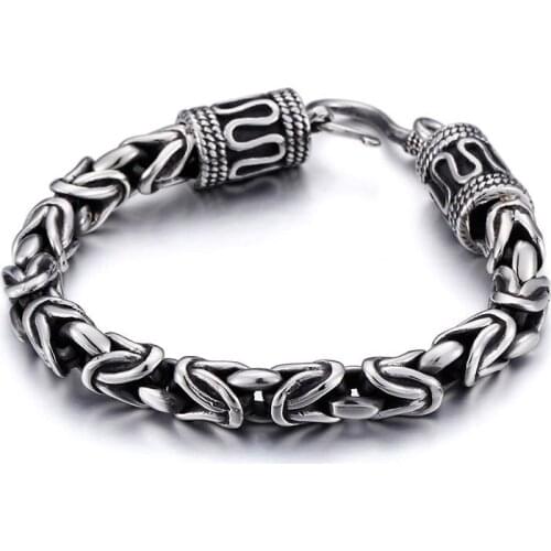 New Punk jewelry wholesale multi-layer texture titanium steel solid color bracelet