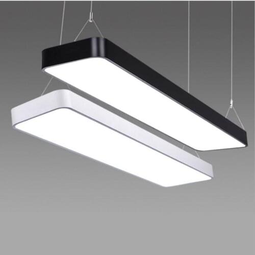 Office fillet led chandelier modern simple office lighting creative living room chandeliers clothing store lamps led lighting