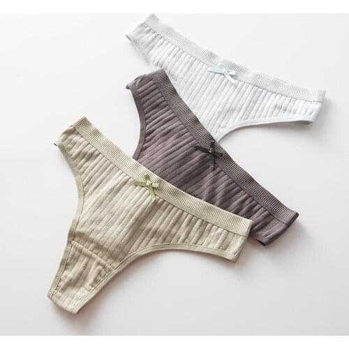 Sexy Women Thong Breathable Panties G-String Underwear Fashion Cotton Briefs Ladies Soft Lingerie Low Rise Pantys Intimate M-XL