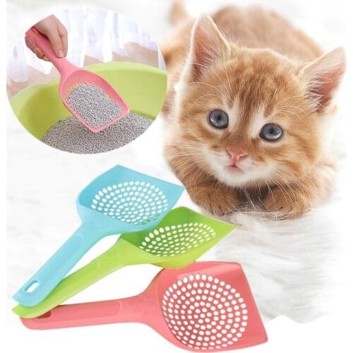 1Pcs Cat Litter Shovel Plastic Thick Cat Scoop Poop Shovel Waste Tray Pet Cleaning Pooper Scooper Cat Sand Toilet Cleaner Spoons