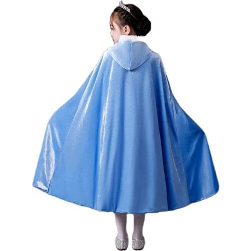 Cosplay Aisha Dense Velvet Girls Cloak Snow White Baby Shawl Christmas Girl Dress Halloween Christmas Children Cape