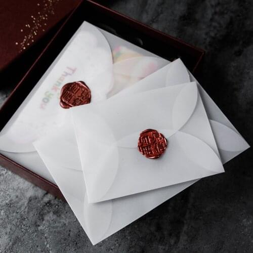 20pcs/lot Semi-transparent Sulfuric Acid Paper Envelopes for DIY Postcard /Card Storage, Wedding Invitation, Gift Packing