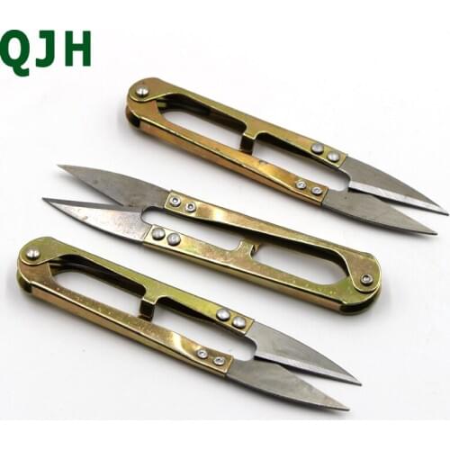 1Pcs Portable Tailors Scissors Practical Sewing Supplies U Shape Sewing Scissors Yarn Snips Thread Cutter Nippers RX889