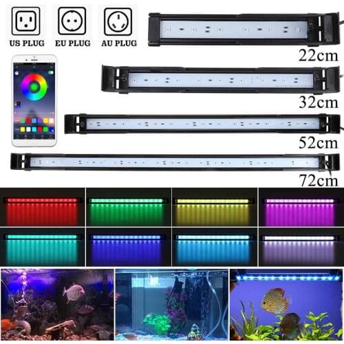 Aquarium Fishing LED Lighting bluetooth APP Controller Fish Tank Light for Aquarium AC110V-240V 22-72cm