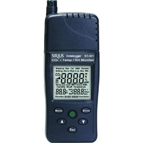 TENMARS ST-501 Indoor Air Quality Monitor Use For Carbon Dioxide (CO2), Relative Humidity (RH) and Temperature