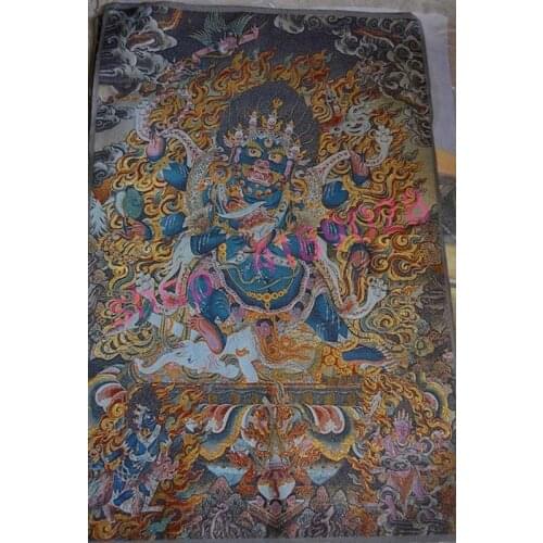 Tibetan Buddhist Silk Embroidered Brocade, Nepal Thangka Tibetan Buddha Bodhisattva, collectibles, wall hanging ornaments,2