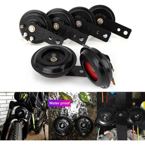 Motorcycle universal 12V 24V 48V 60V waterproof round loud horn speaker suitable for scooter off-road vehicle ATV