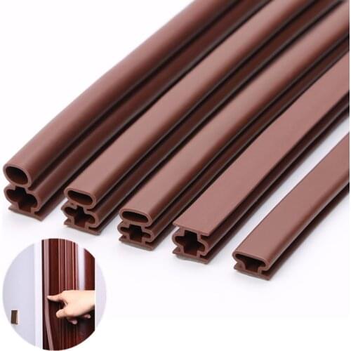 1/6M I-D Type Silicone Rubber Sealing Strip Door Window Sound Anti-theft Collision avoidance Insulating Strip Self-adhesive Tape