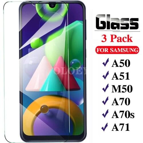 3 Pack galaxy a 51 71 70 50 70s Protective Glass for samsung galaxy a71 a51 a71 a70 a70s a50 Screen Protector film galaxya51 9h