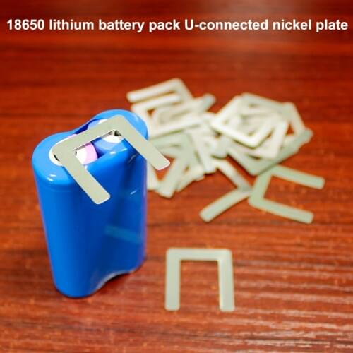 100pcs/lot 18650 lithium battery pack U-shaped stainless steel nickel plated lithium battery 4P spot welded joint piece