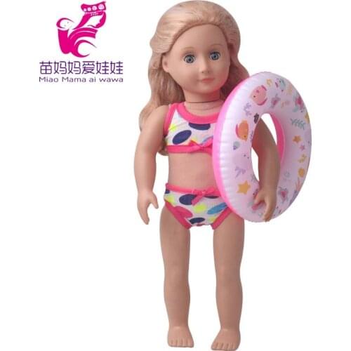 18 inch girl doll summer swimming ring for 43 cm baby doll toys accessories
