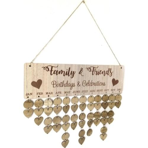 50% Hot Sale DIY Families Friends Birthday Celebration Calendar Reminder Planner Board Decor