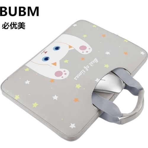 BUBM PU leather laptop bag laptop case for 14 inch laptop notebook office file macbook air macbook case